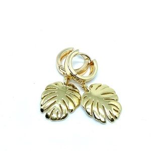 14k Gold Filled Tarnish-Free Palm Leaf Earrings